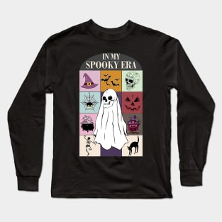 In My Spooky Era Spooky Season Funny Ghost Retro Halloween Long Sleeve T-Shirt